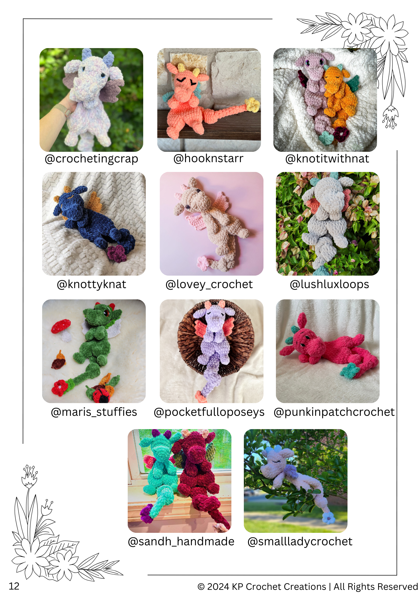 Starla the Sleepy Dragon Crochet Pattern