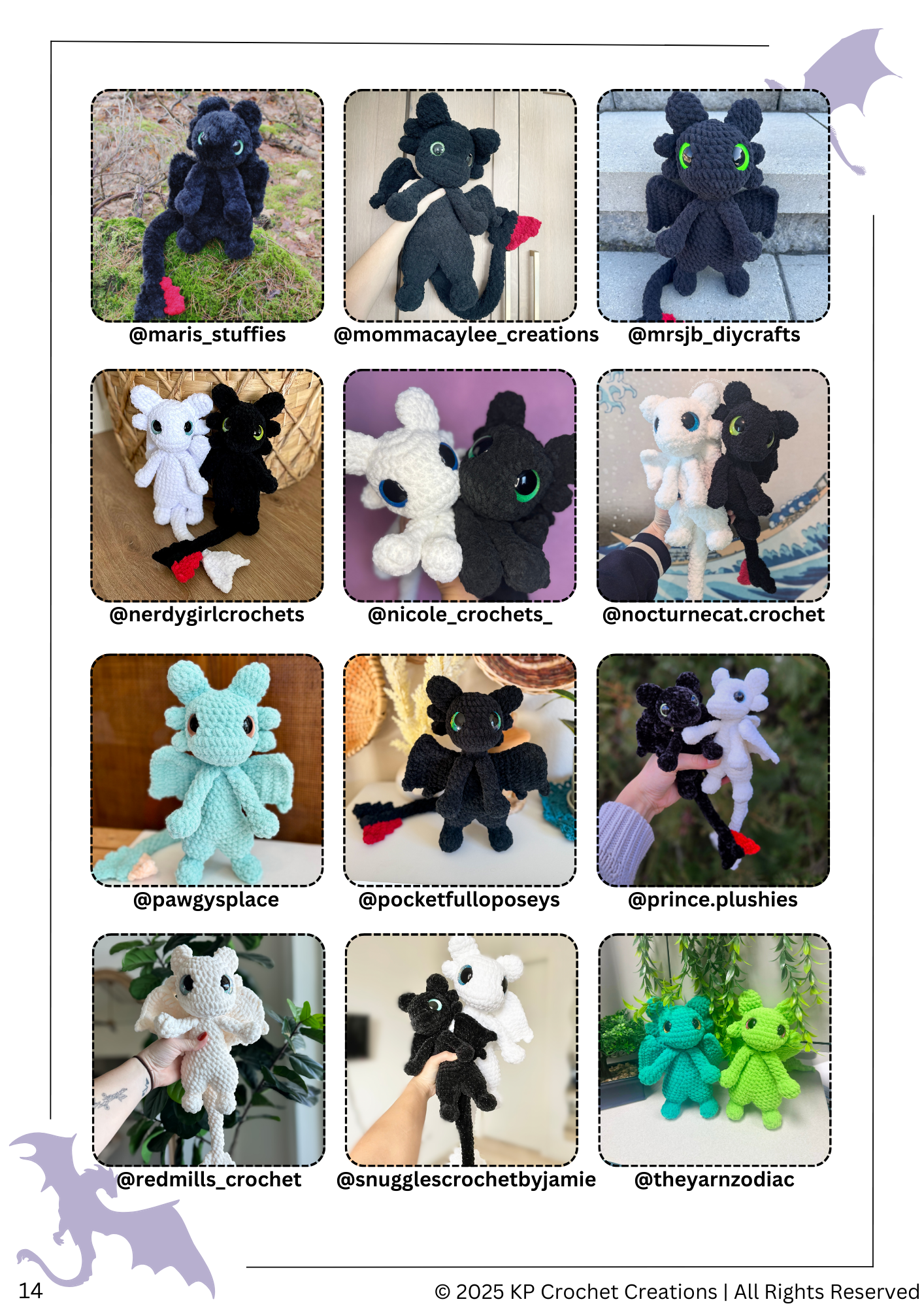 PLUSHIE Version - Nova the Fury Dragon PDF Crochet Pattern