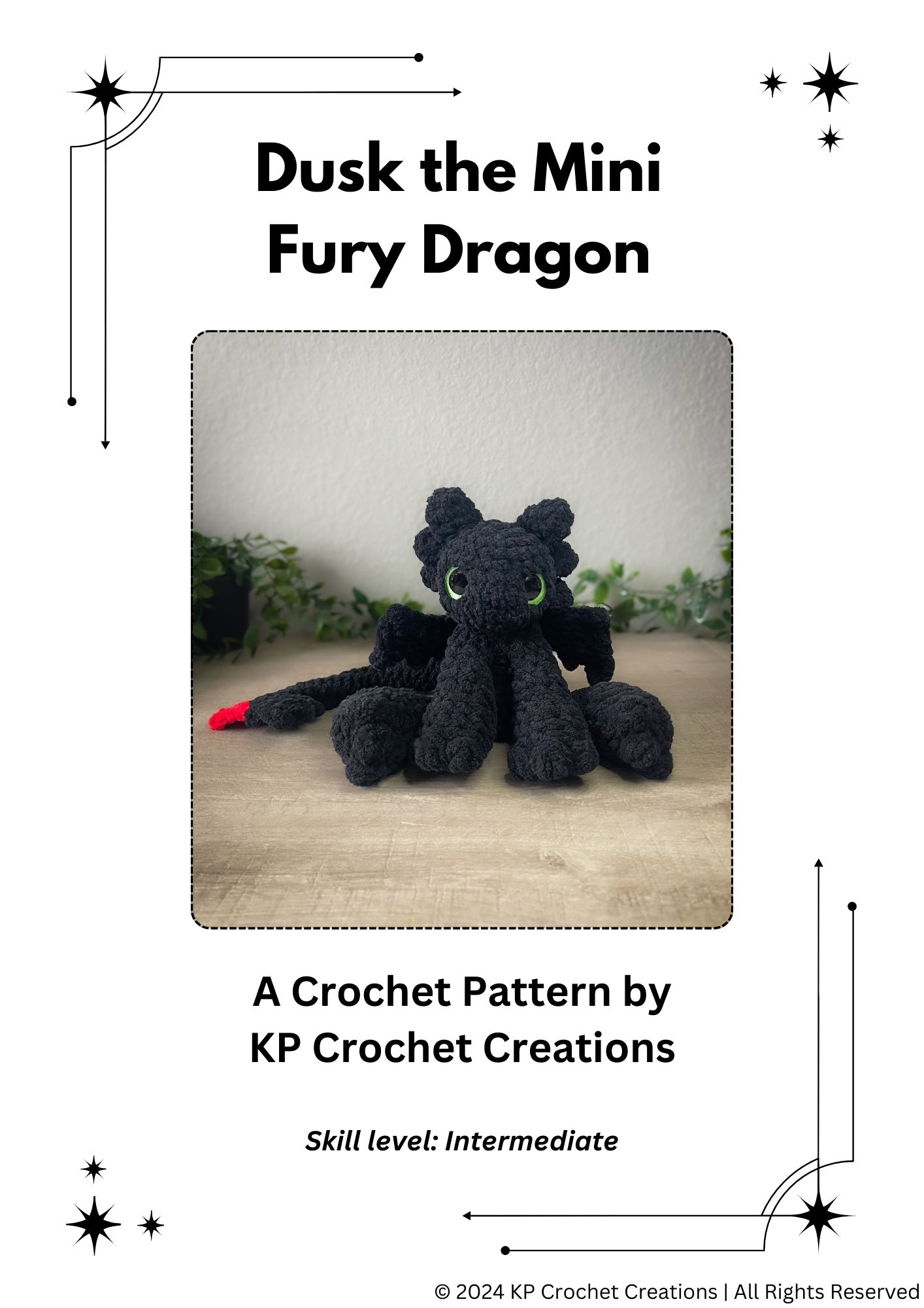 Dusk the Baby Fury Dragon Crochet Pattern