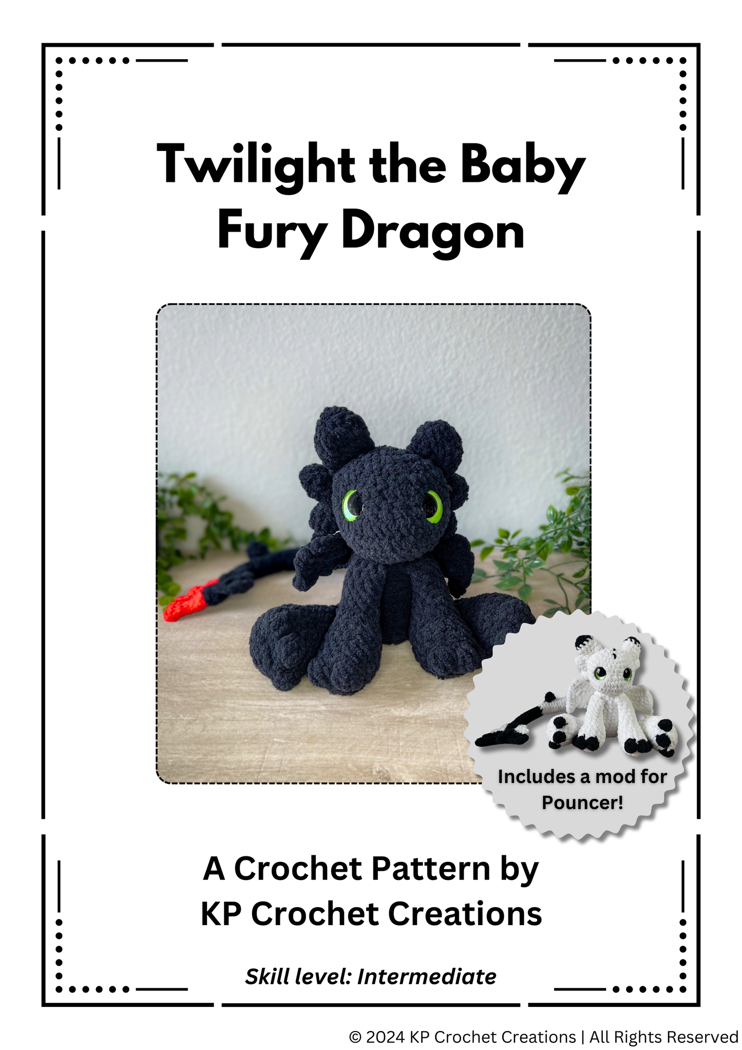 2 Pattern Bundle: Fury Dragons - Midnight and Twilight