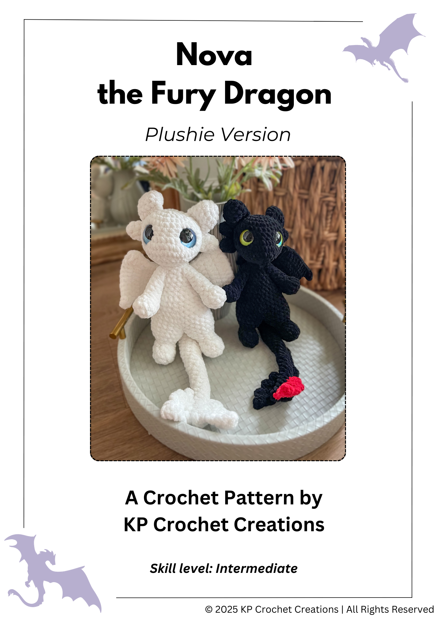 PLUSHIE Version - Nova the Fury Dragon PDF Crochet Pattern