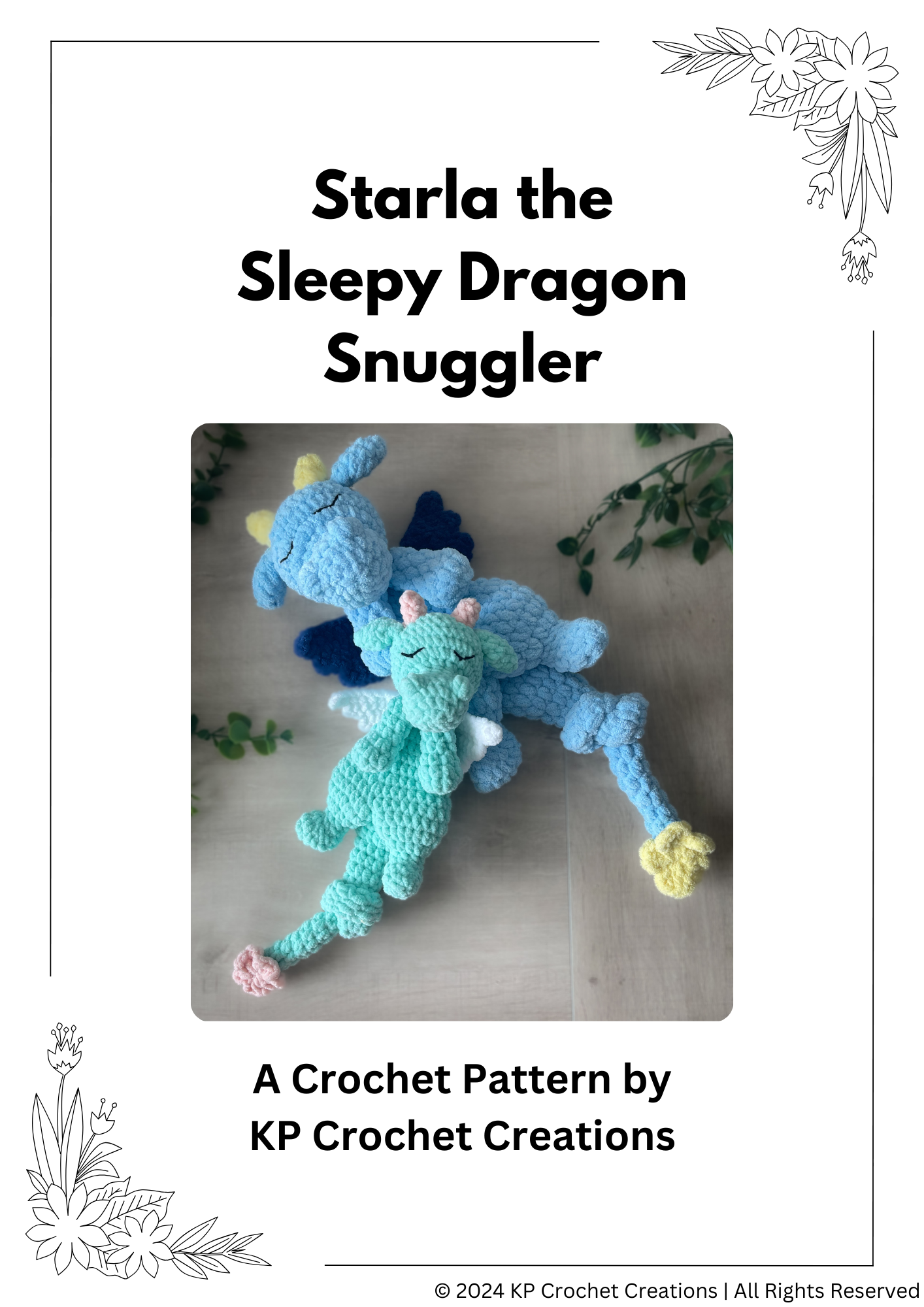 Starla the Sleepy Dragon Crochet Pattern