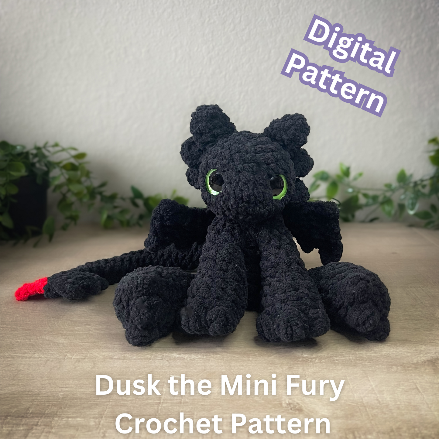 Dusk the Baby Fury Dragon Crochet Pattern